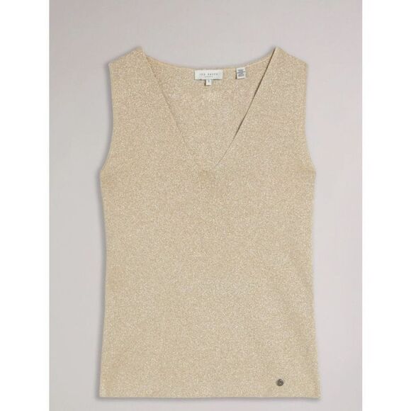 Ted Baker London SHARLEE Knitted Fitted Vest with Metallic Thread NWT Size 4/US - Picture 5 of 12